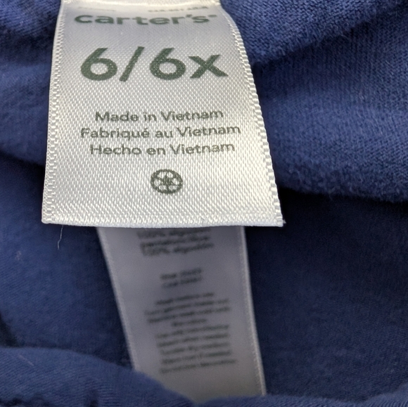 Carter's Girls Chic Navy Blue Ruffled Mini Skort Cotton Size 6/6X. - Picture 5 of 5